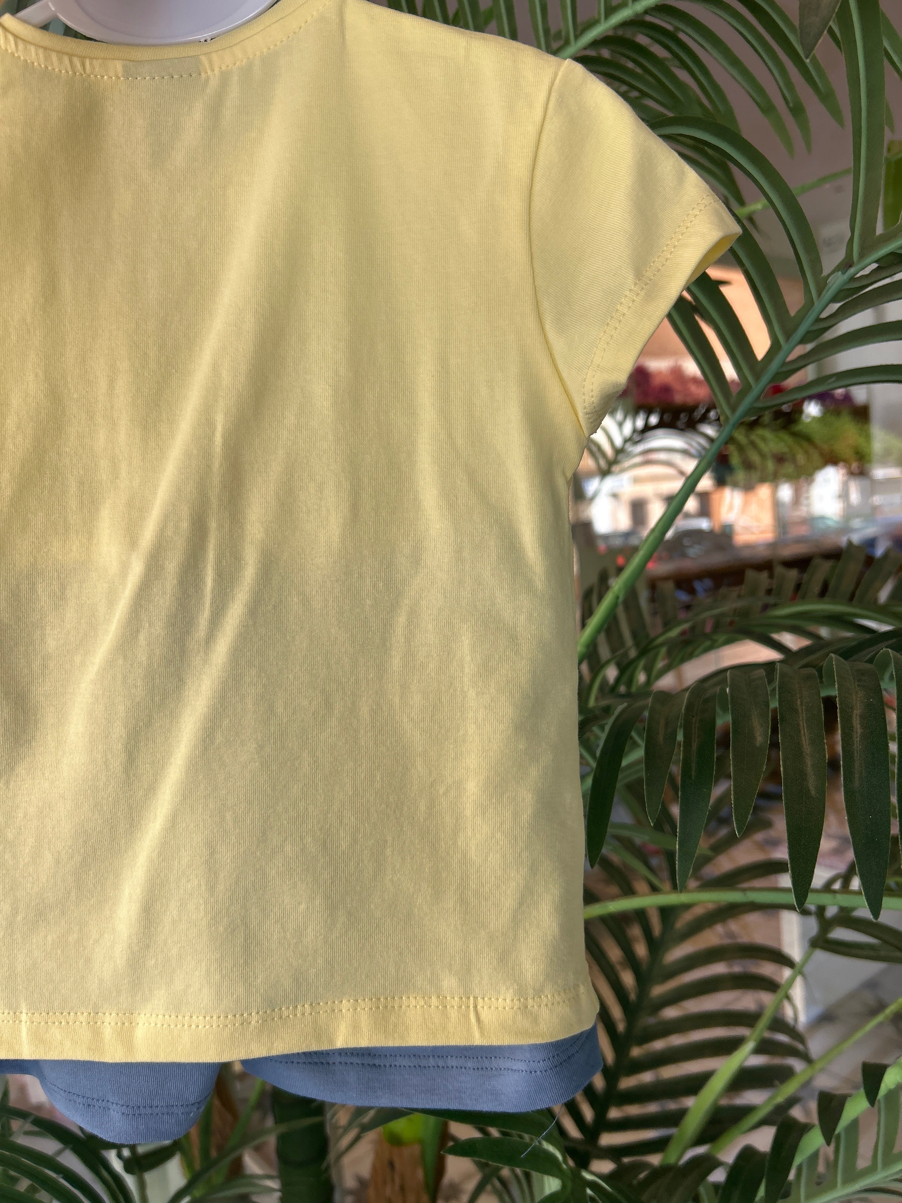 Conjunto barco amarillo y azul