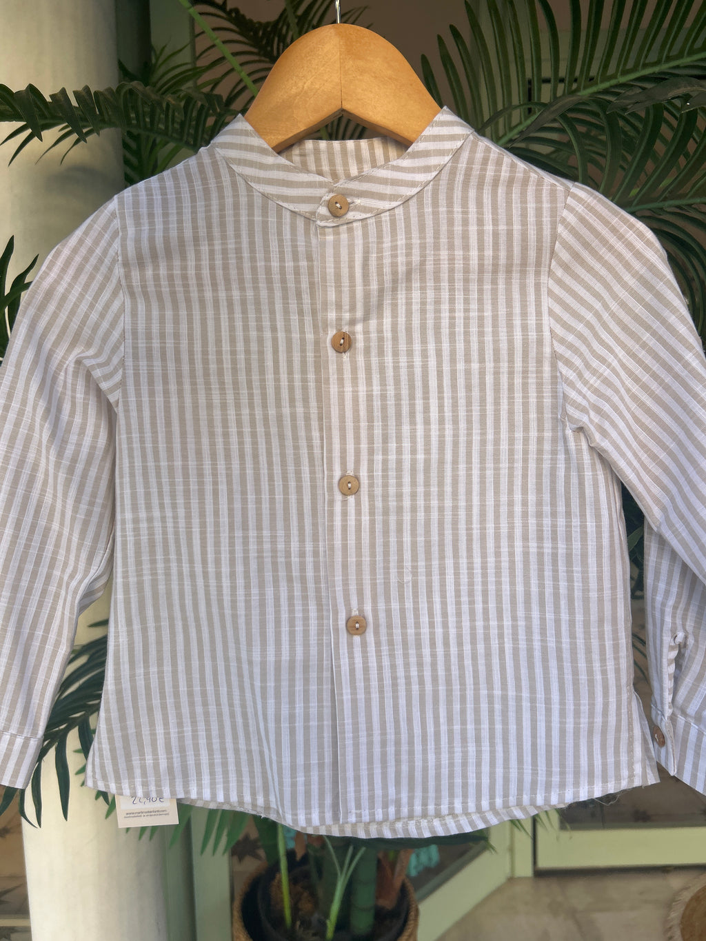 Camisa rayas beig
