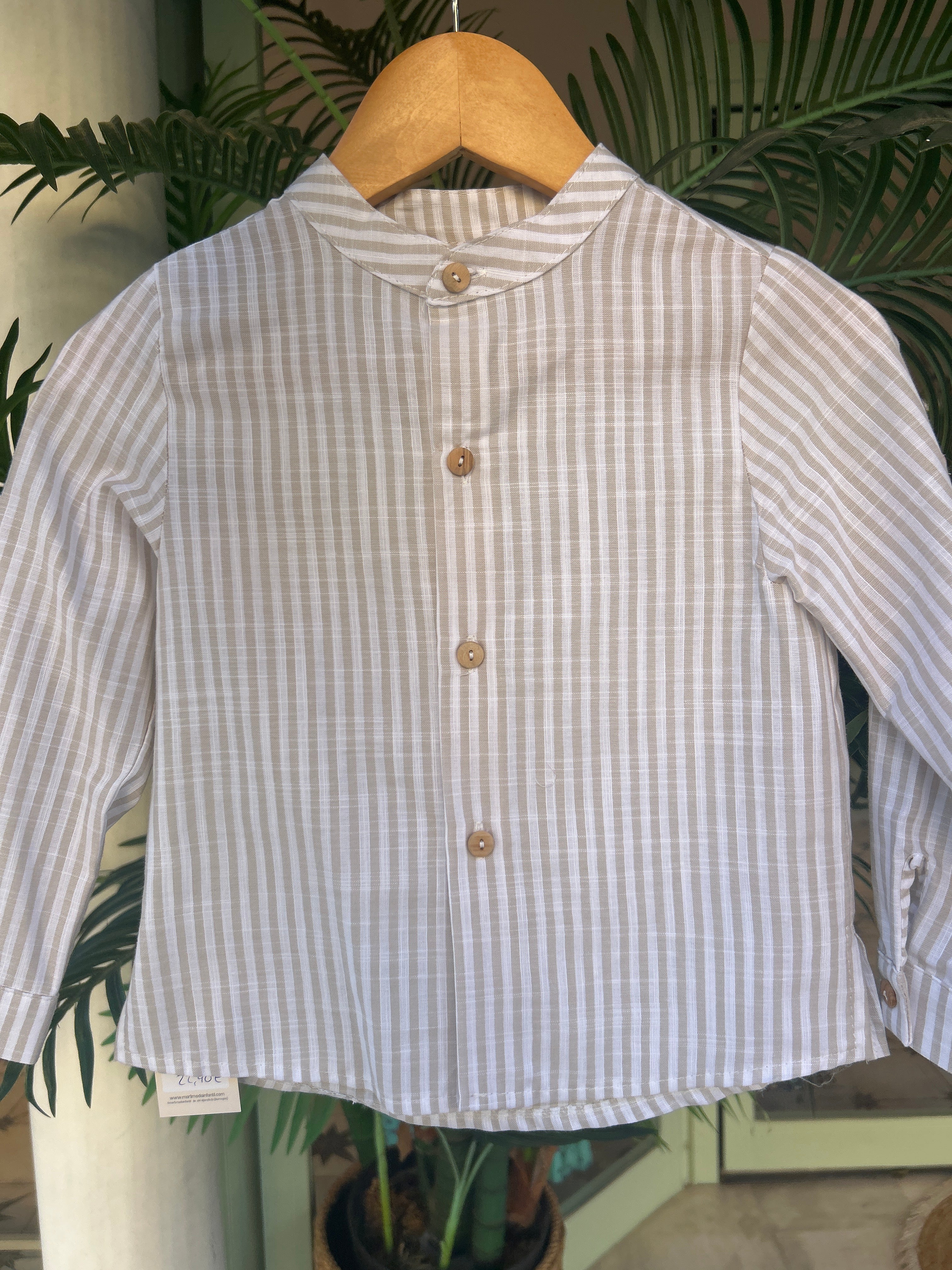 Camisa rayas beig