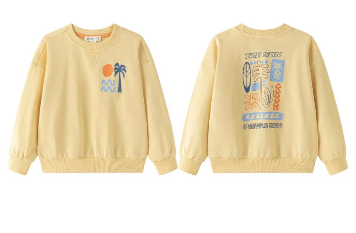 SUDADERA AMARILLA SURF