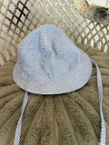 Sombrero playa rayas azules