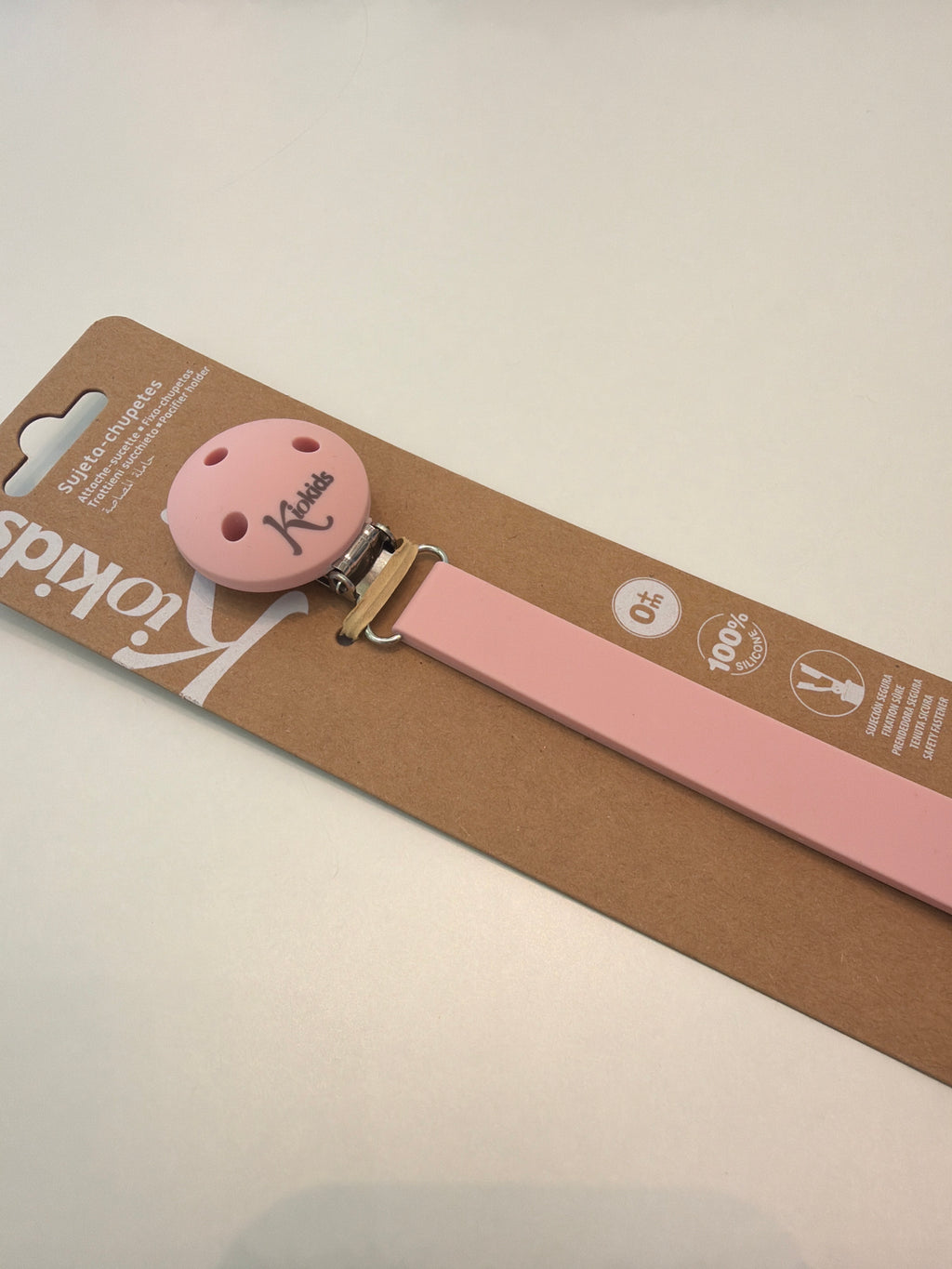 Chupetero Kiokids rosa claro
