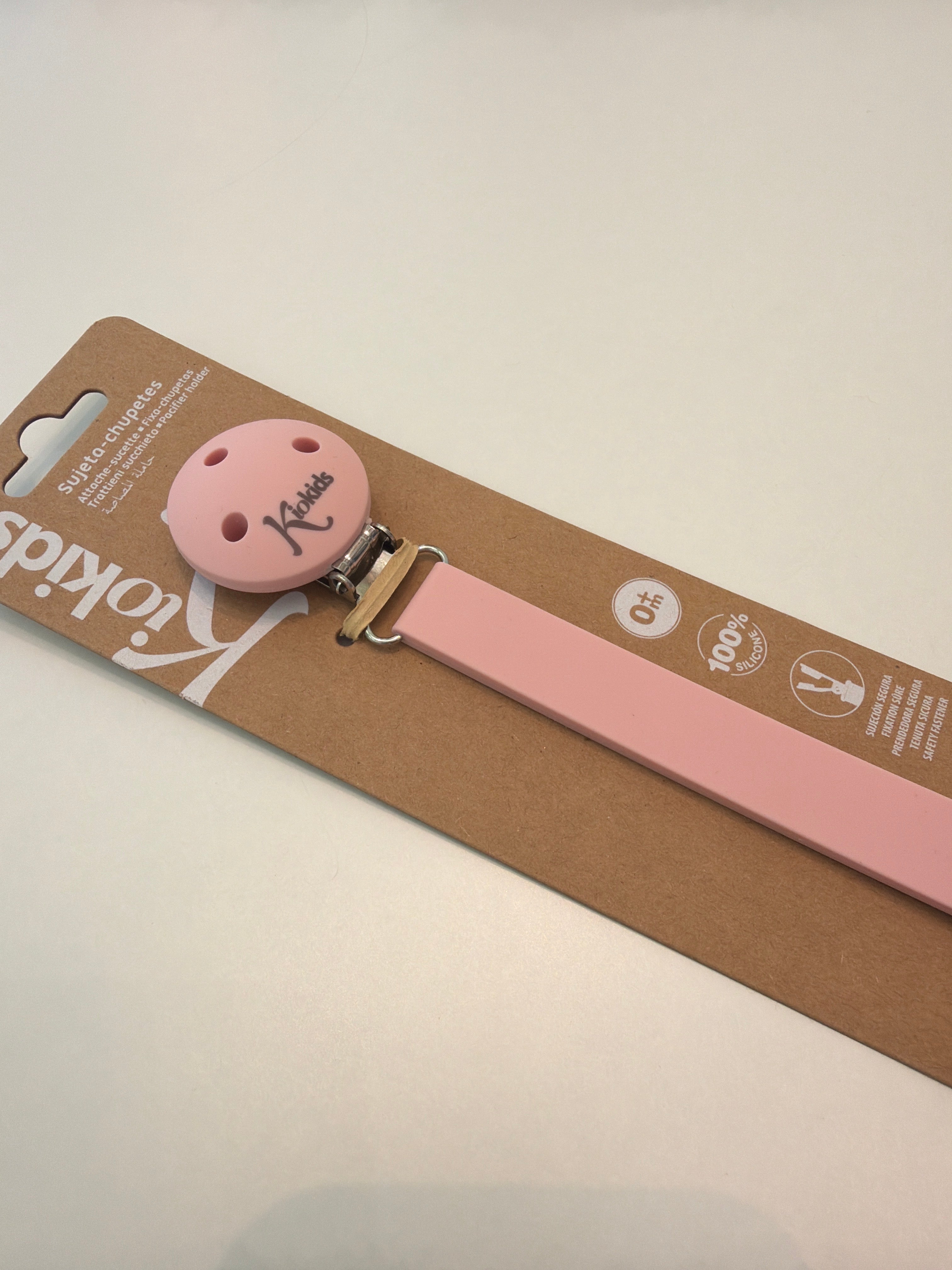 Chupetero Kiokids rosa claro