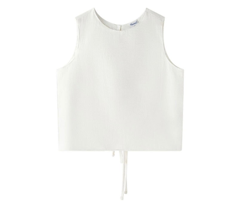 Blusa blanca lazo