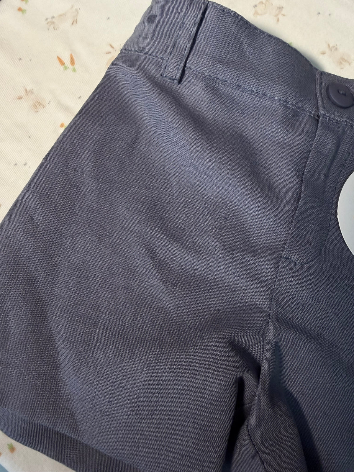Pantalón lino azul ducado 170801