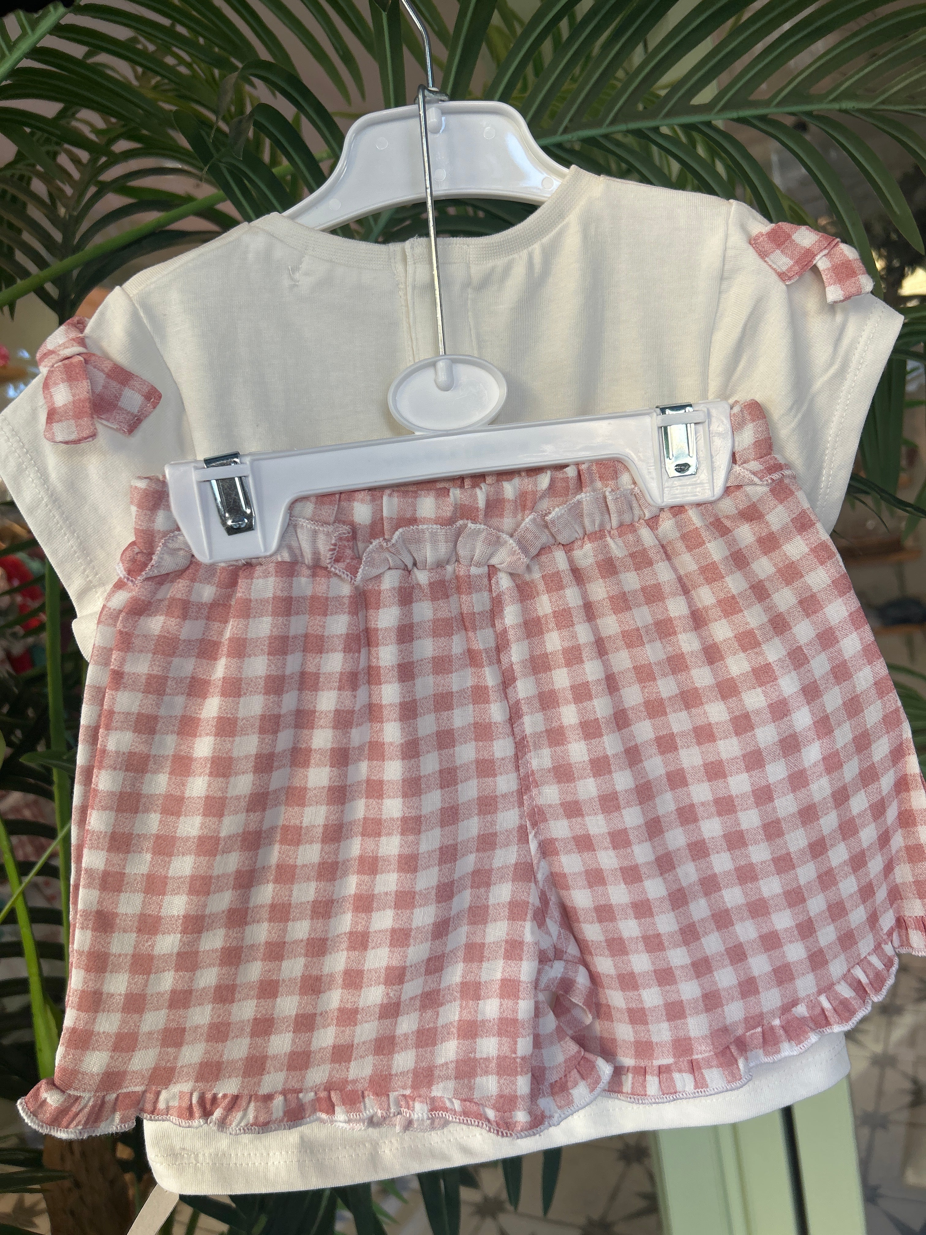 Conjunto vichy rosa