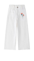 JEANS BLANCOS FLOR BOLSILLO