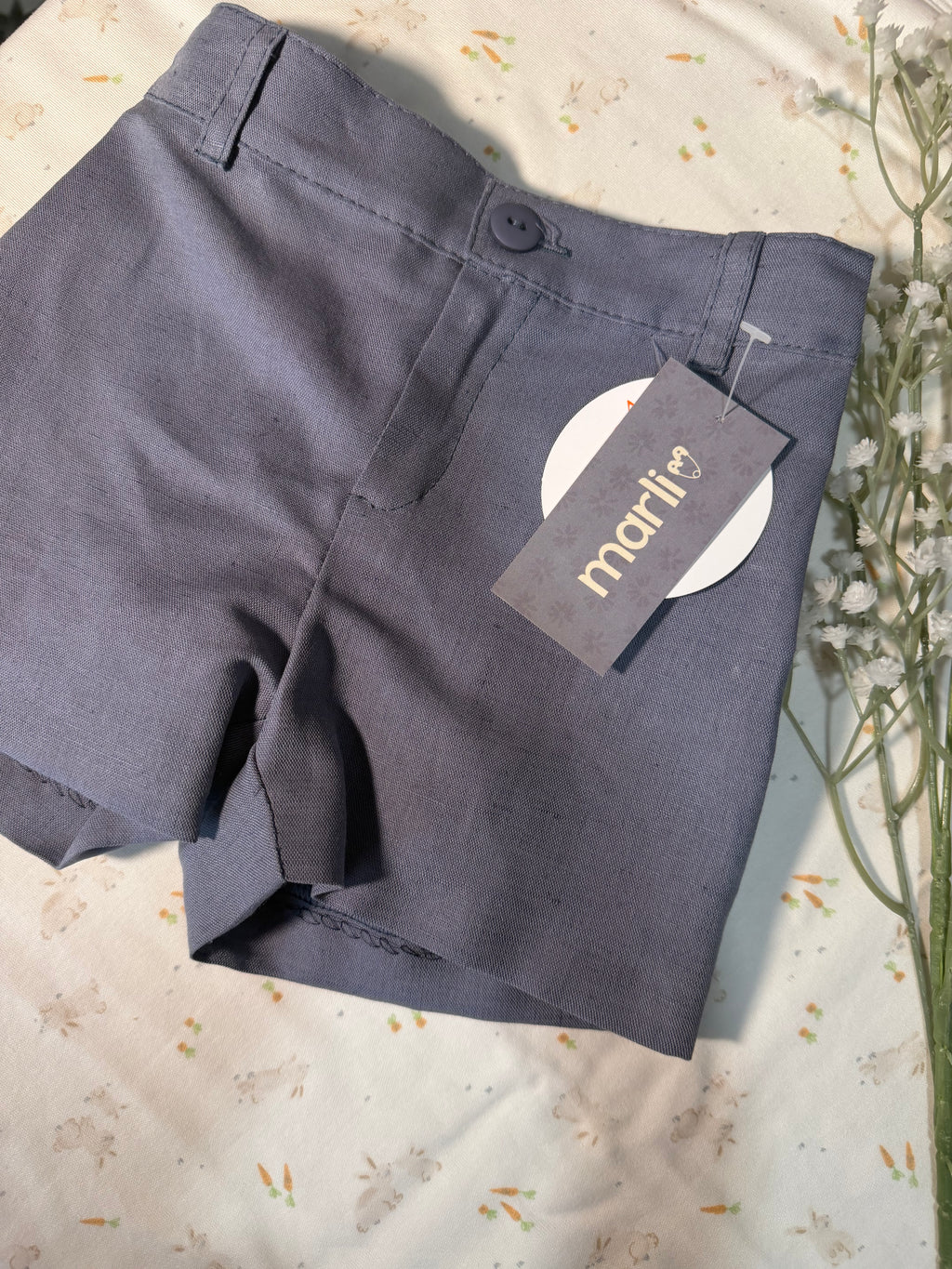Pantalón lino azul ducado 170801
