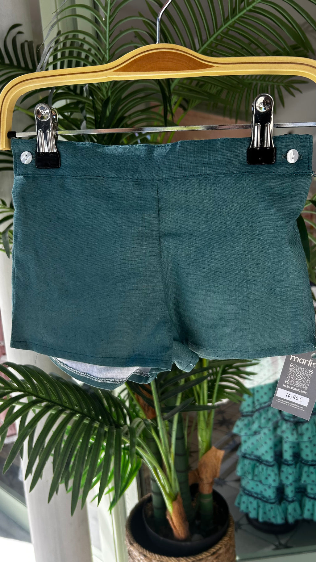 PANTALÓN CORTÓ VERDE PETRÓLEO