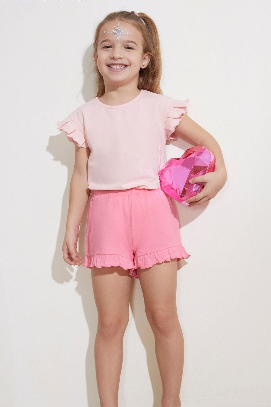 Camiseta básica rosa palo