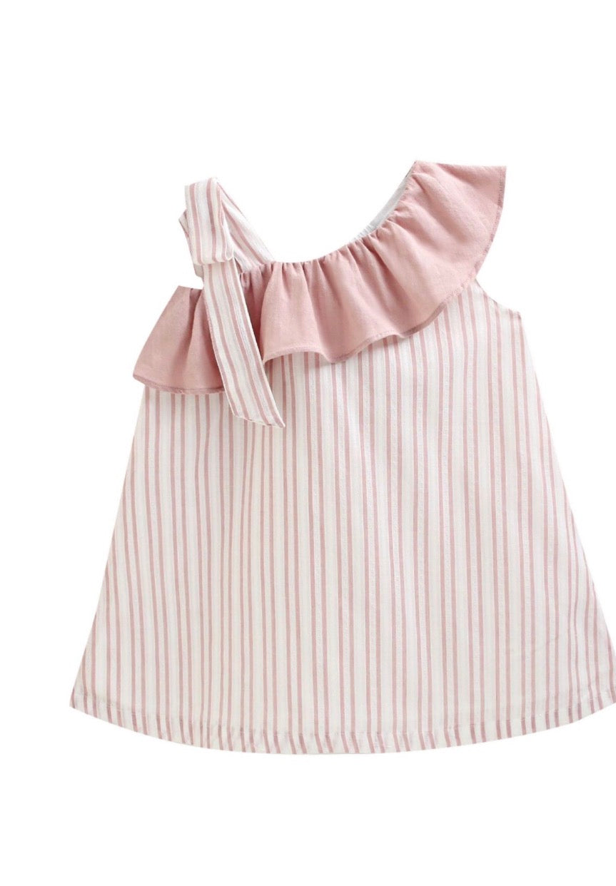Vestido rayas rosas