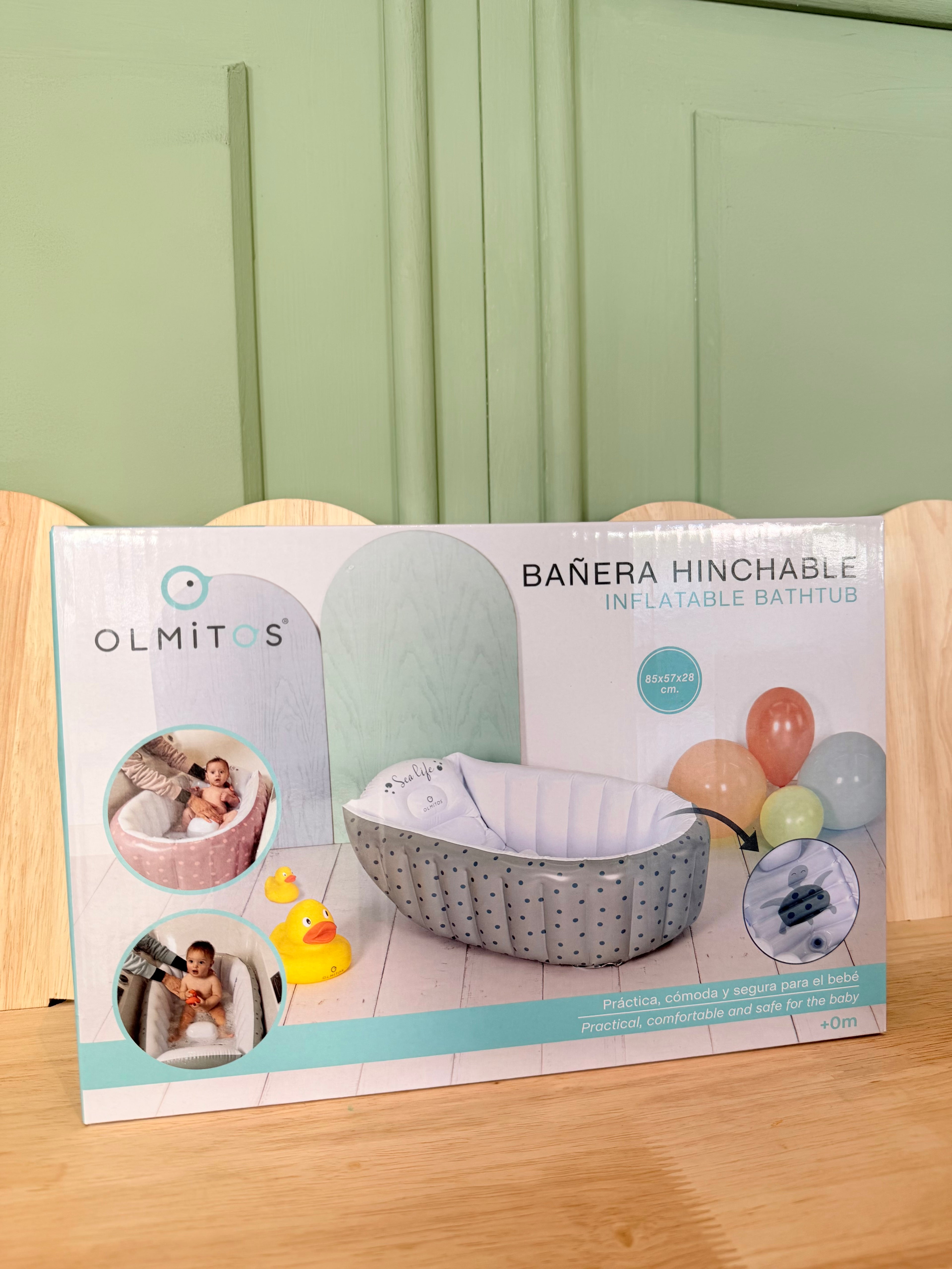 Bañera hinchable verde