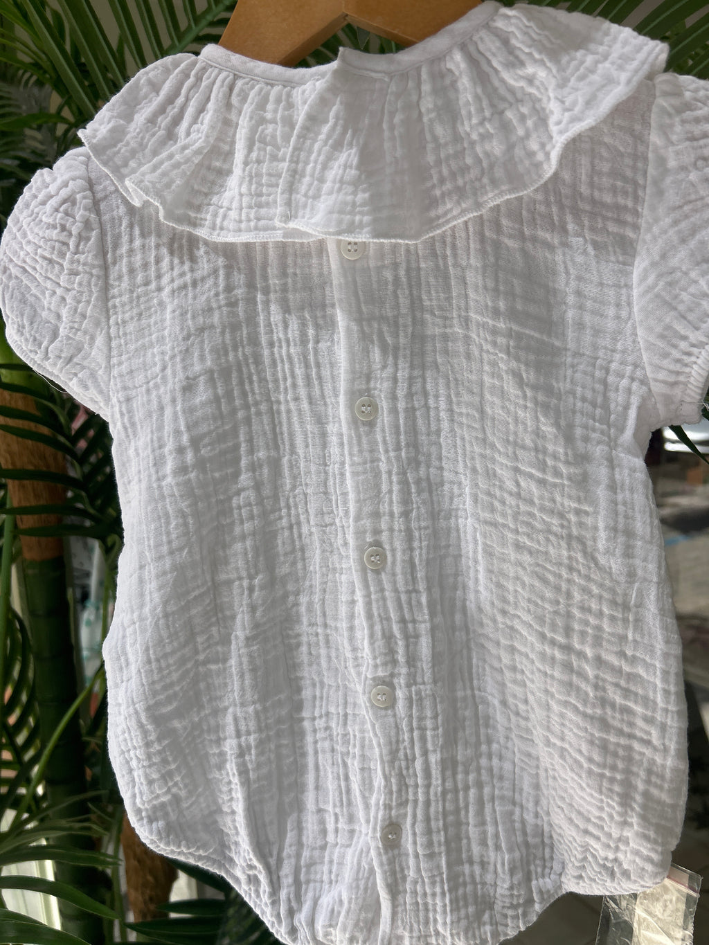 Pelele bambula blanco