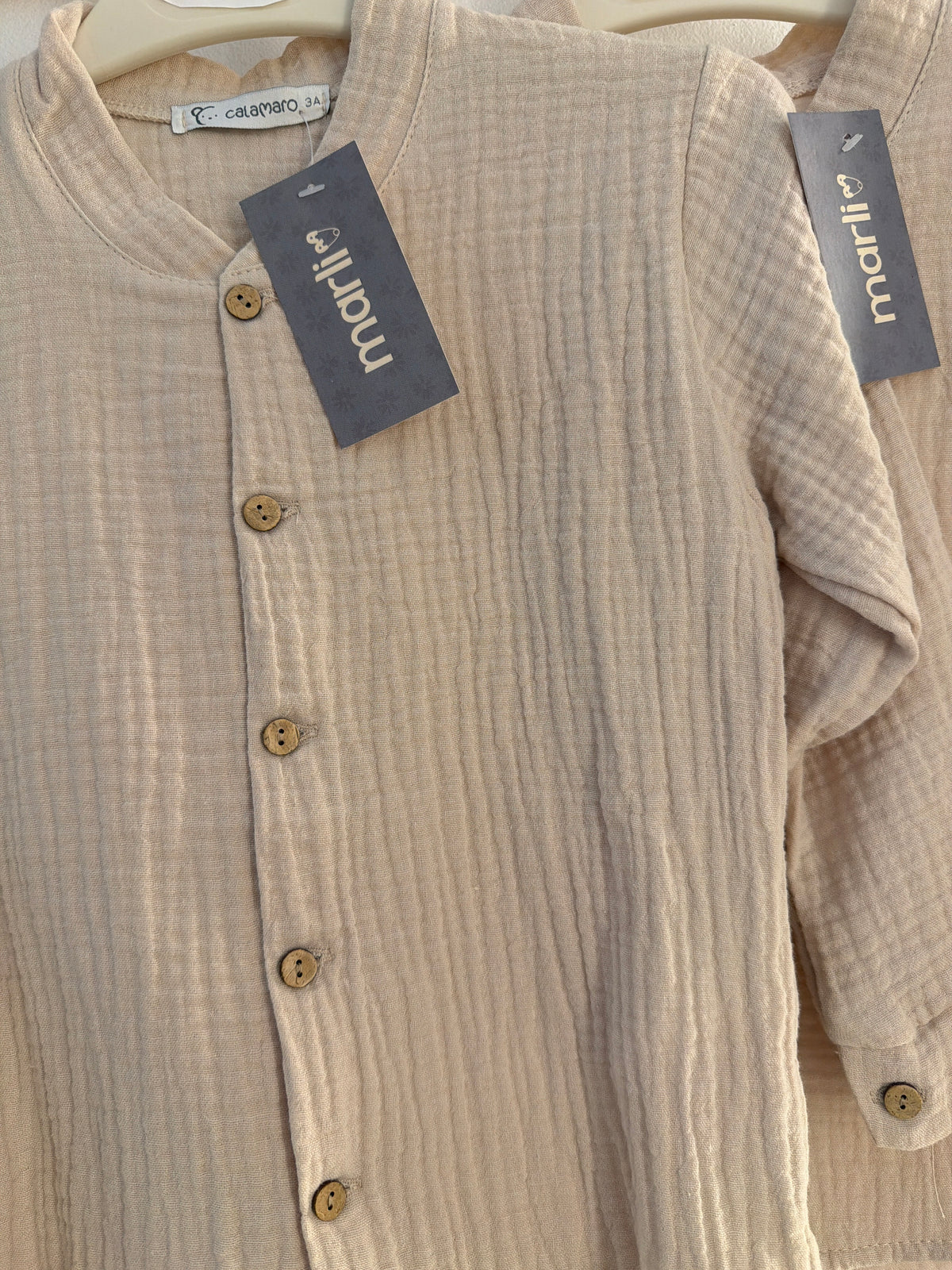 Camisa bambula camel calamaro 15039