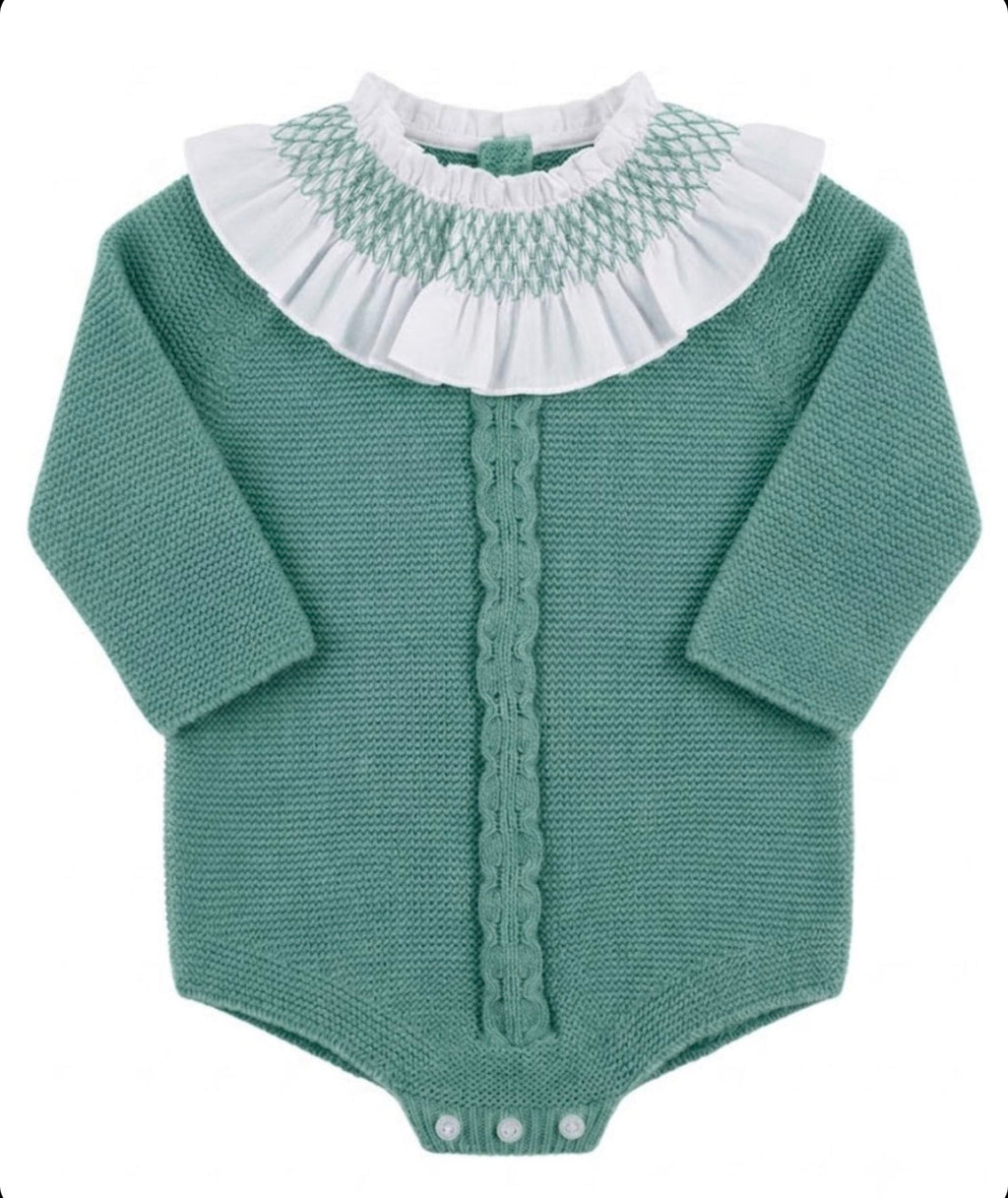 Pelele punto inglés verde jade L2603