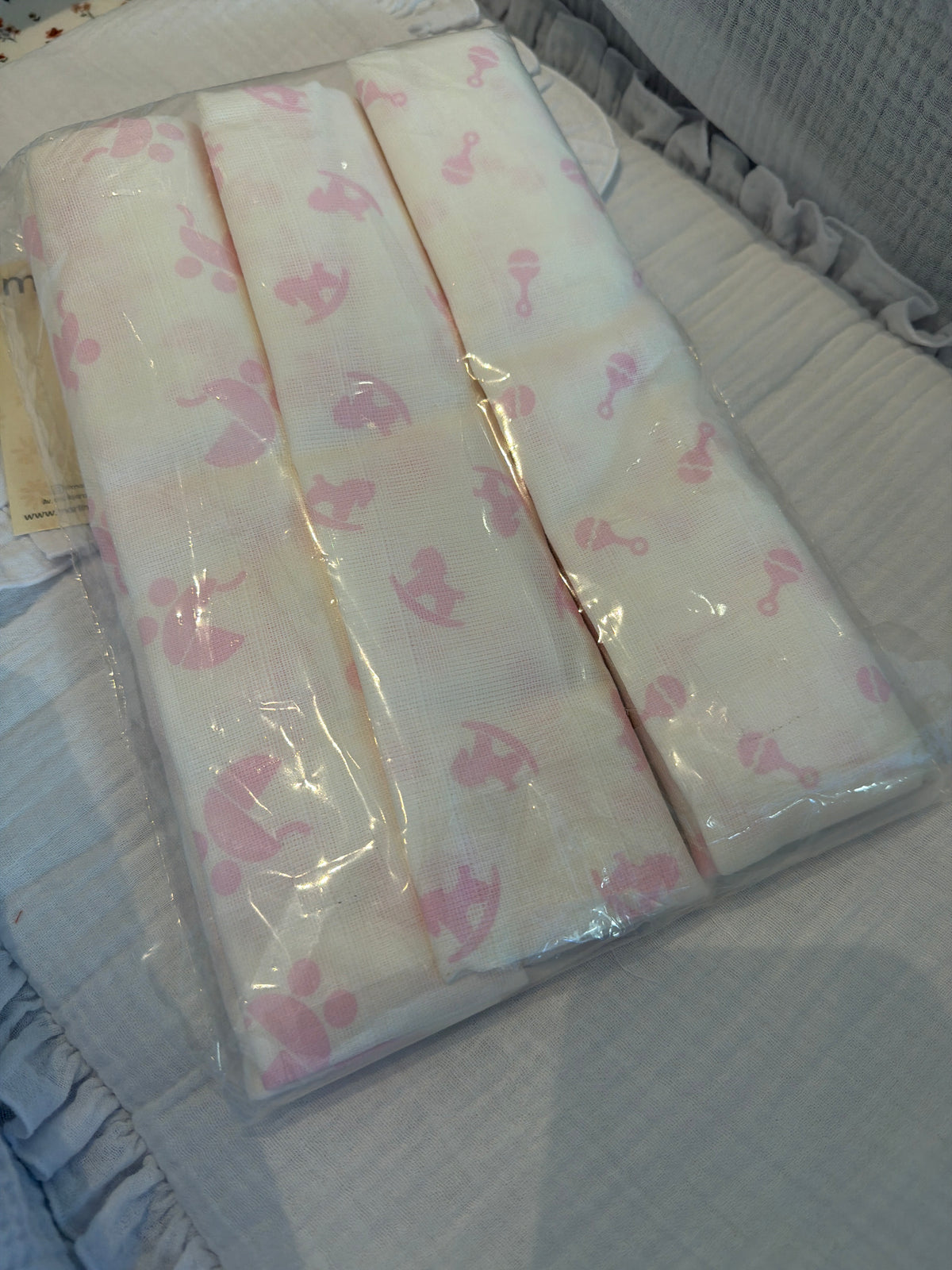 Gasas baby pasitos rosa