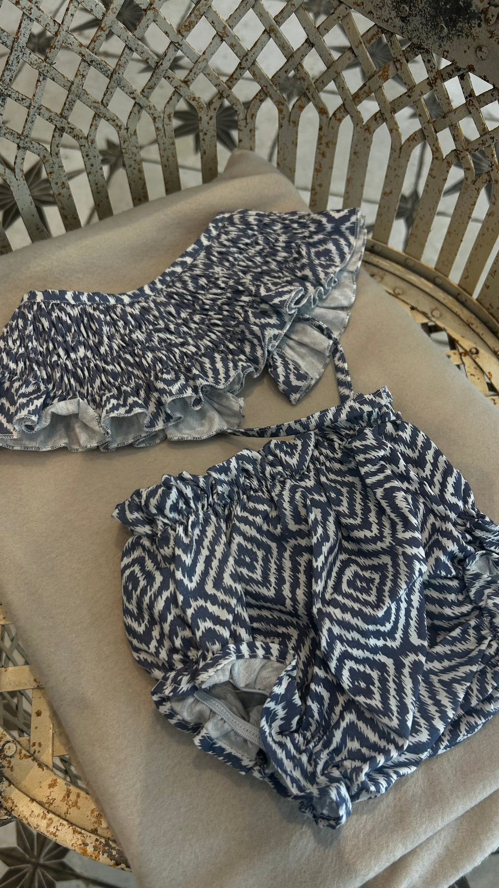 MAXI CUELLO ESTAMPADO AZUL
