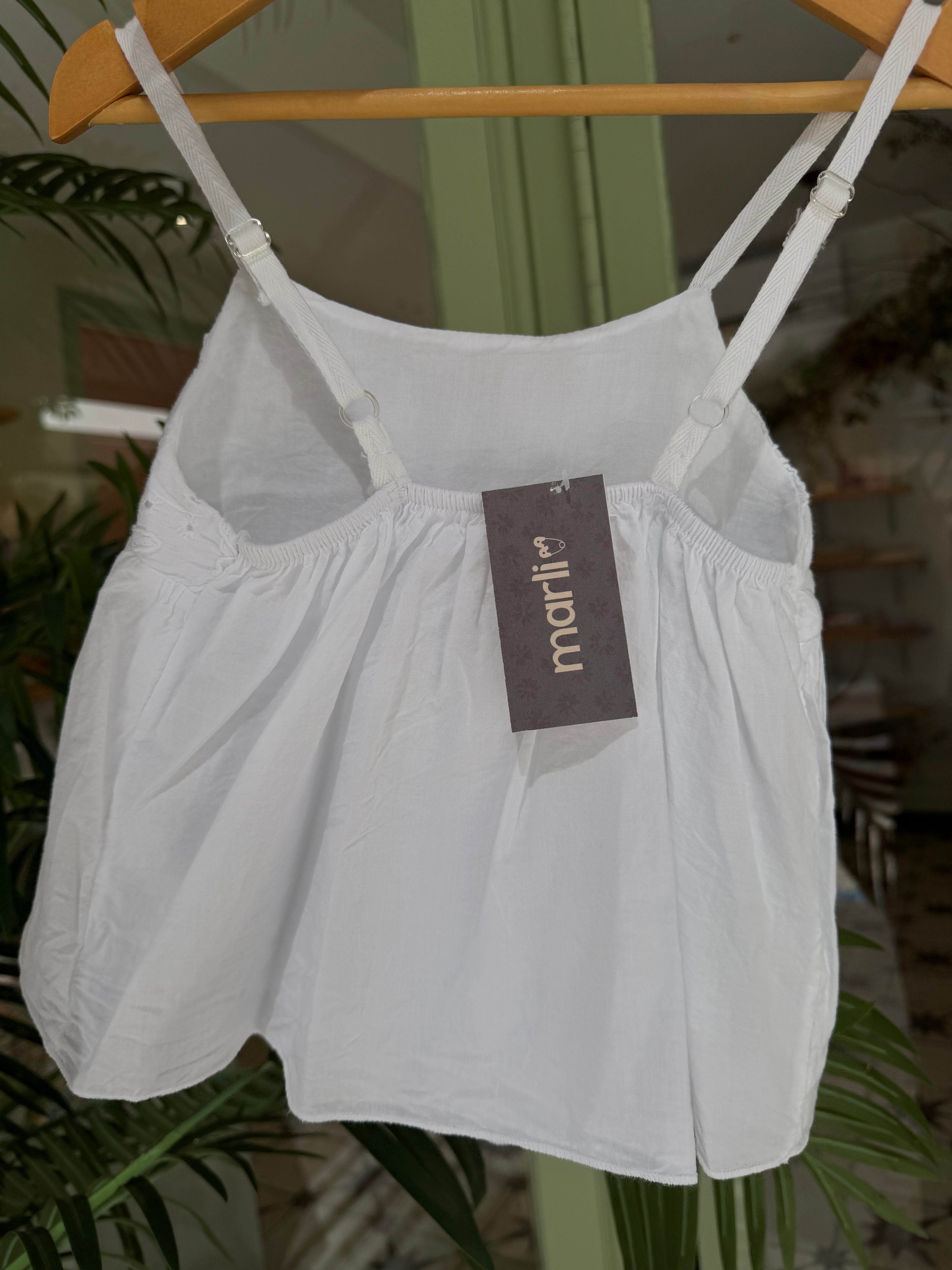 Camisa tiranta blanca regulable