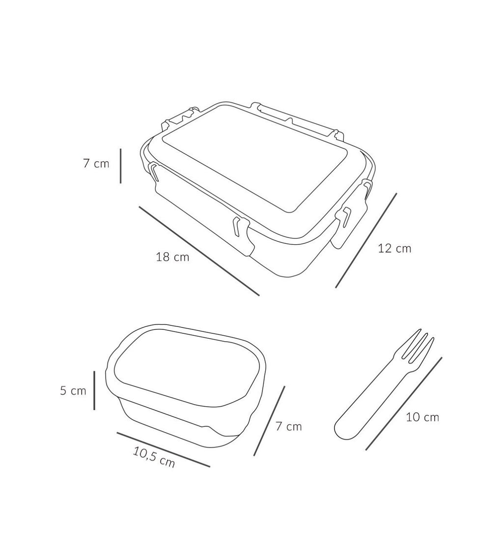 Caja almuerzo bento PLANES