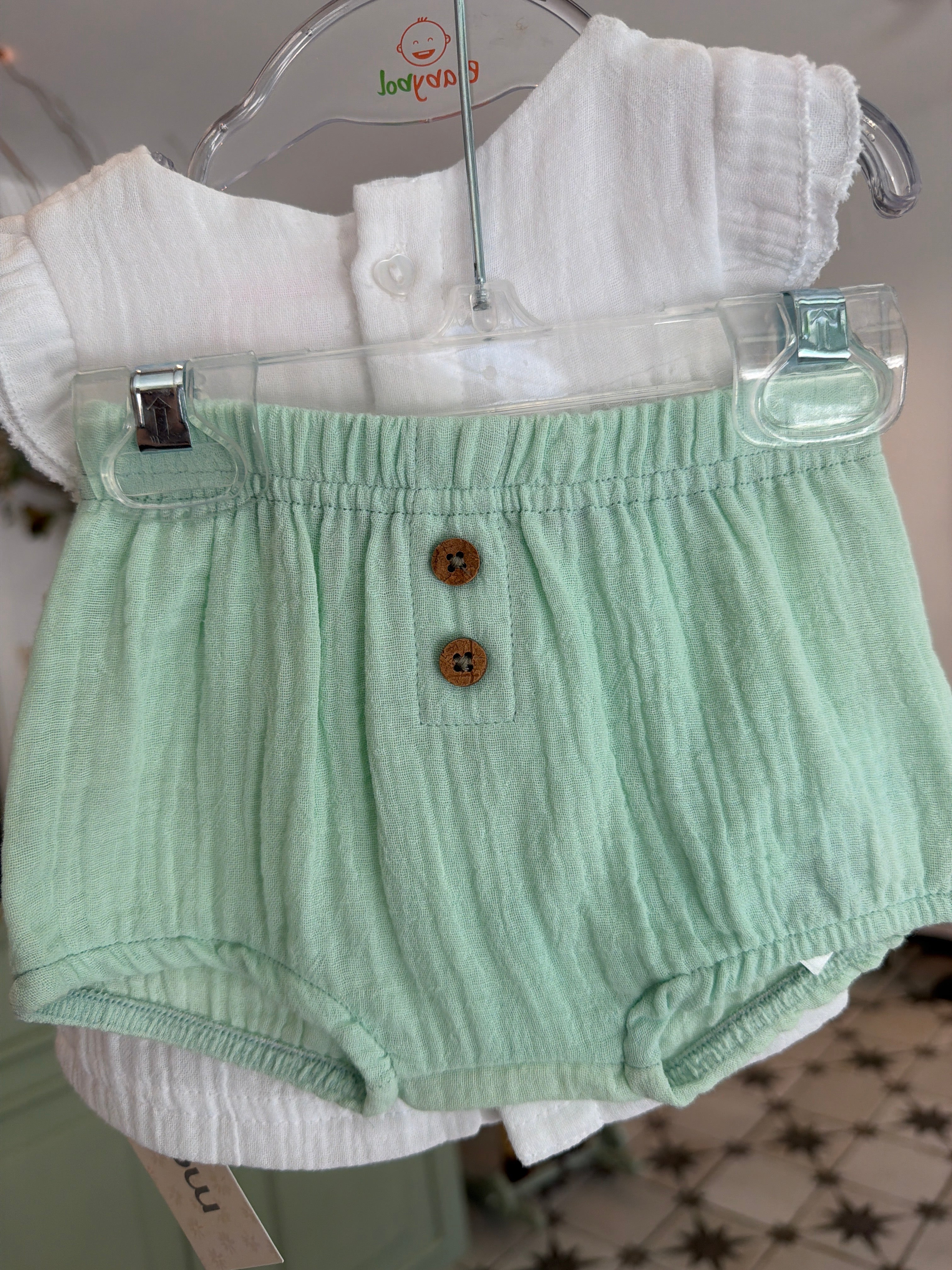 Conjunto verde agua