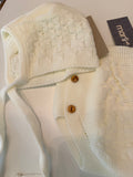 Conjunto capota y braguita blanco roto