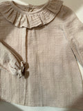 Camisa bambula y plumeti camel Valentina