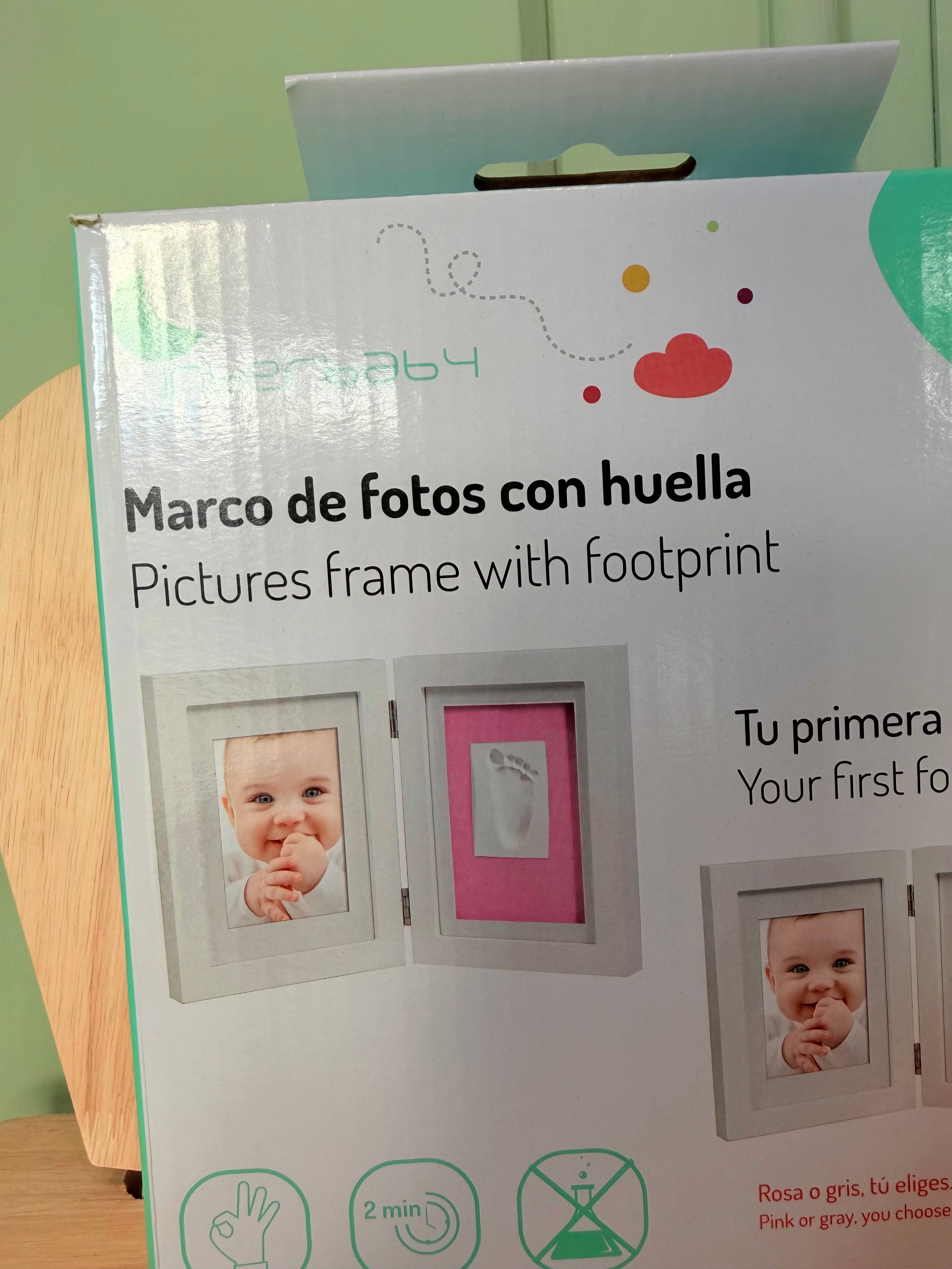 Marco de fotos con huella