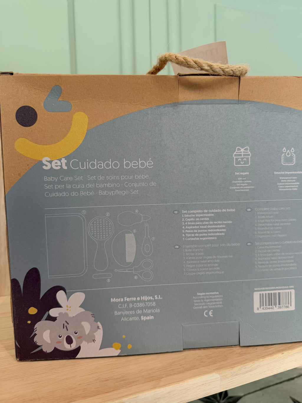 Set cuidado de bebé gris