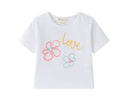 Camiseta blanca flores