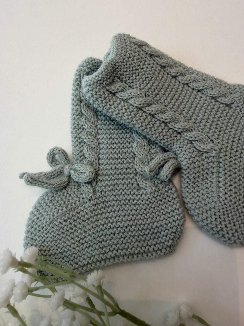 Capota unisex lana verde agua