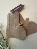 Patuco unisex lana camel