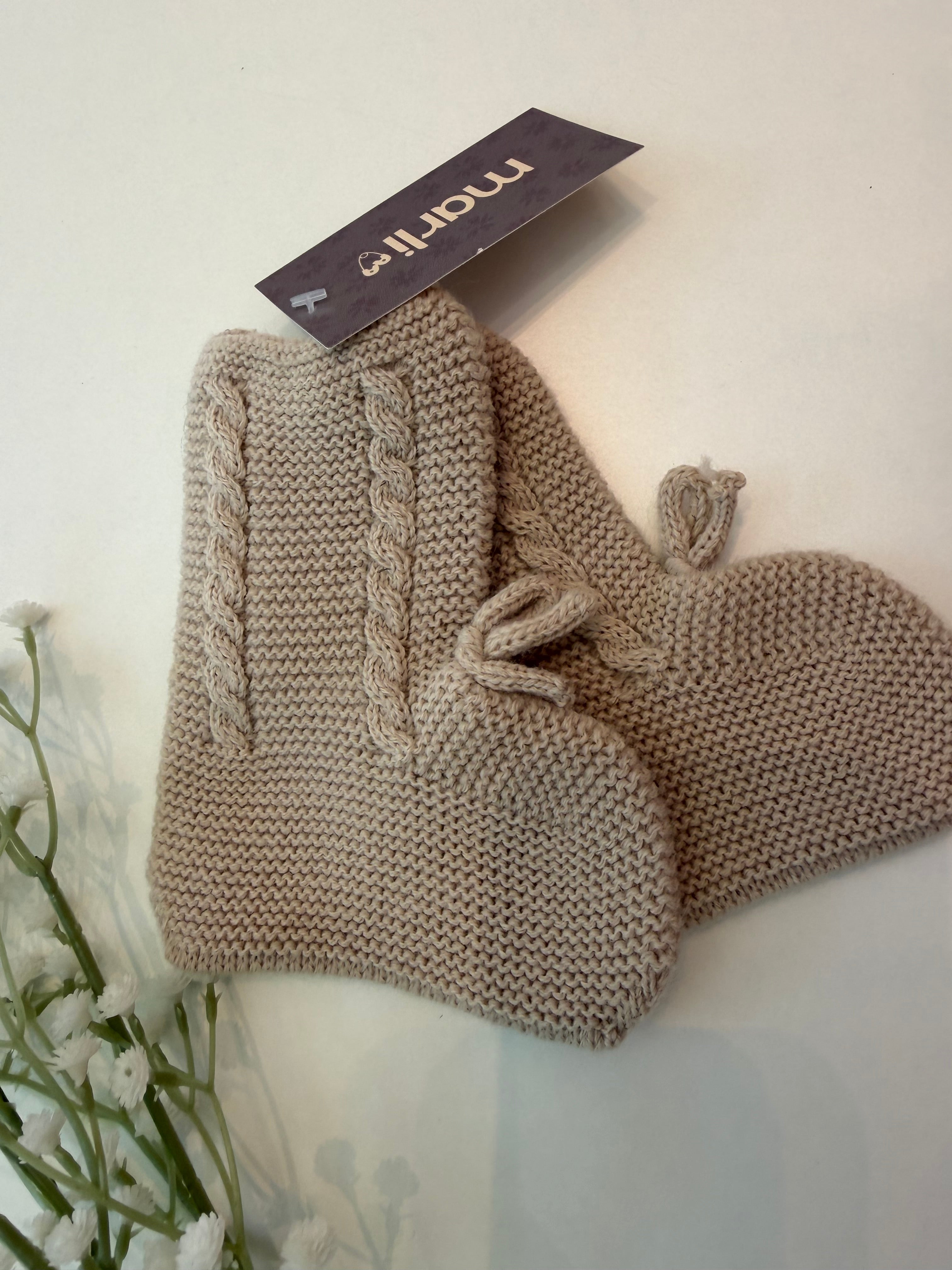 Patuco unisex lana camel