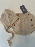 Conjunto capota y braguita beig