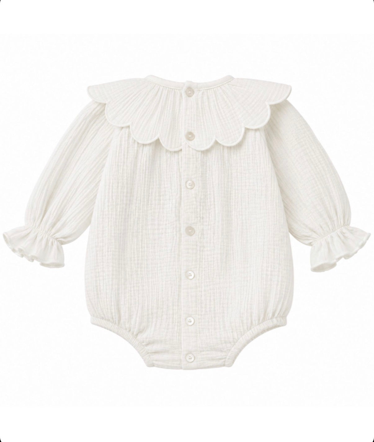 Pelele bambula Roma blanco