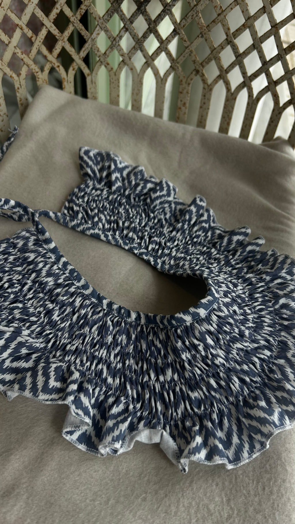 MAXI CUELLO ESTAMPADO AZUL
