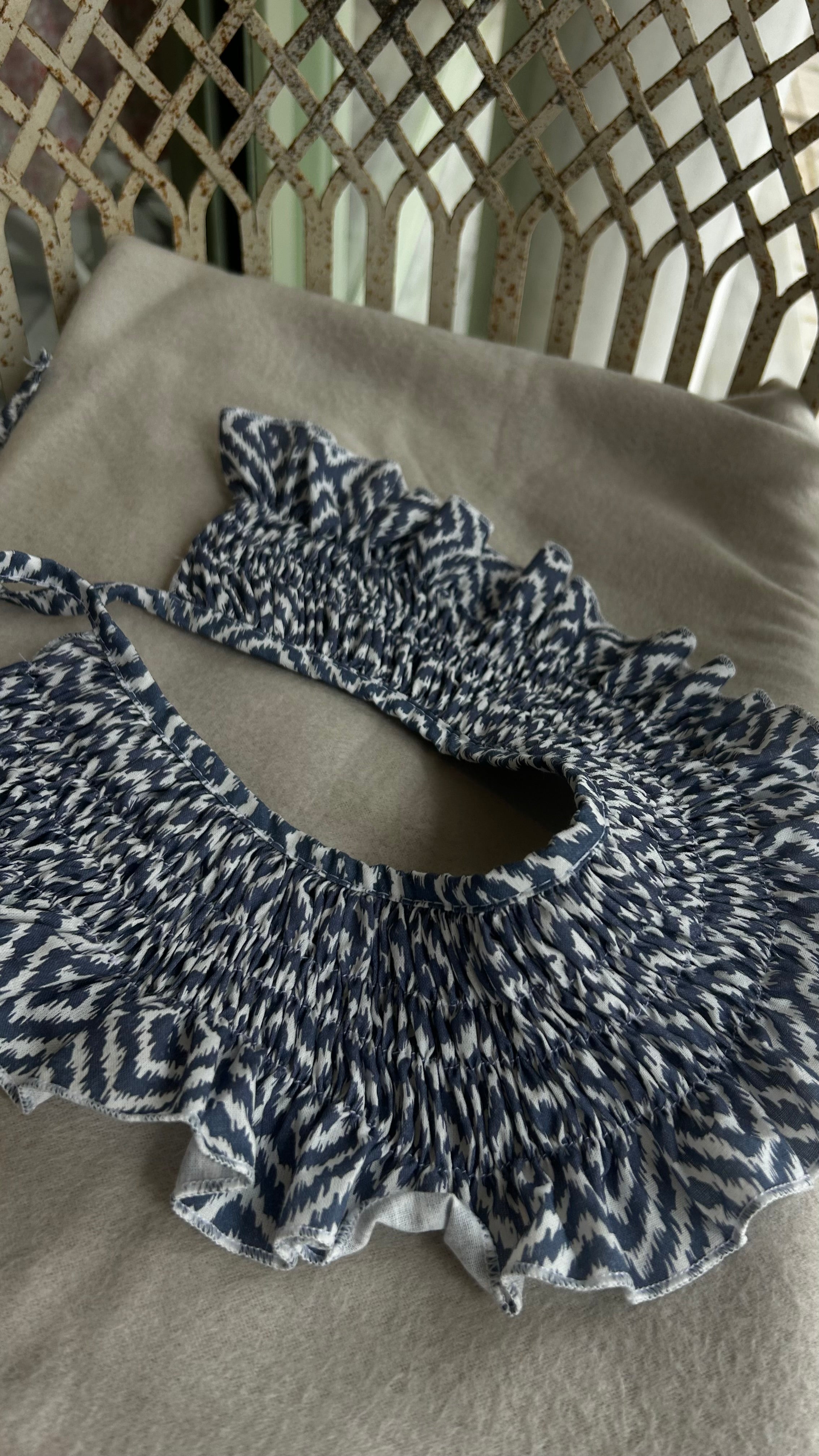 MAXI CUELLO ESTAMPADO AZUL