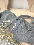 Conjunto capota y Patucos gris perla 818-002-316