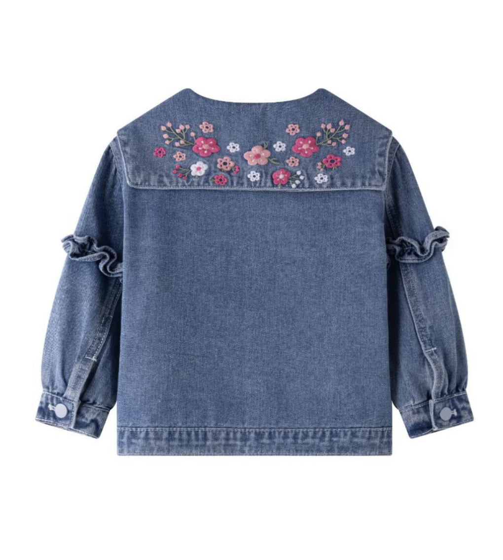 CHAQUETA DENIM FLORES
