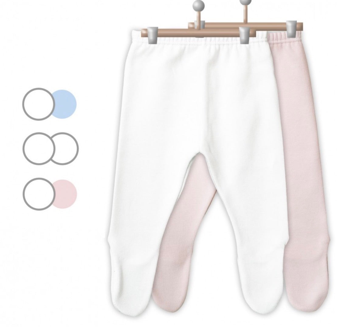Polainas blancas, celeste y rosa (pack de 2)