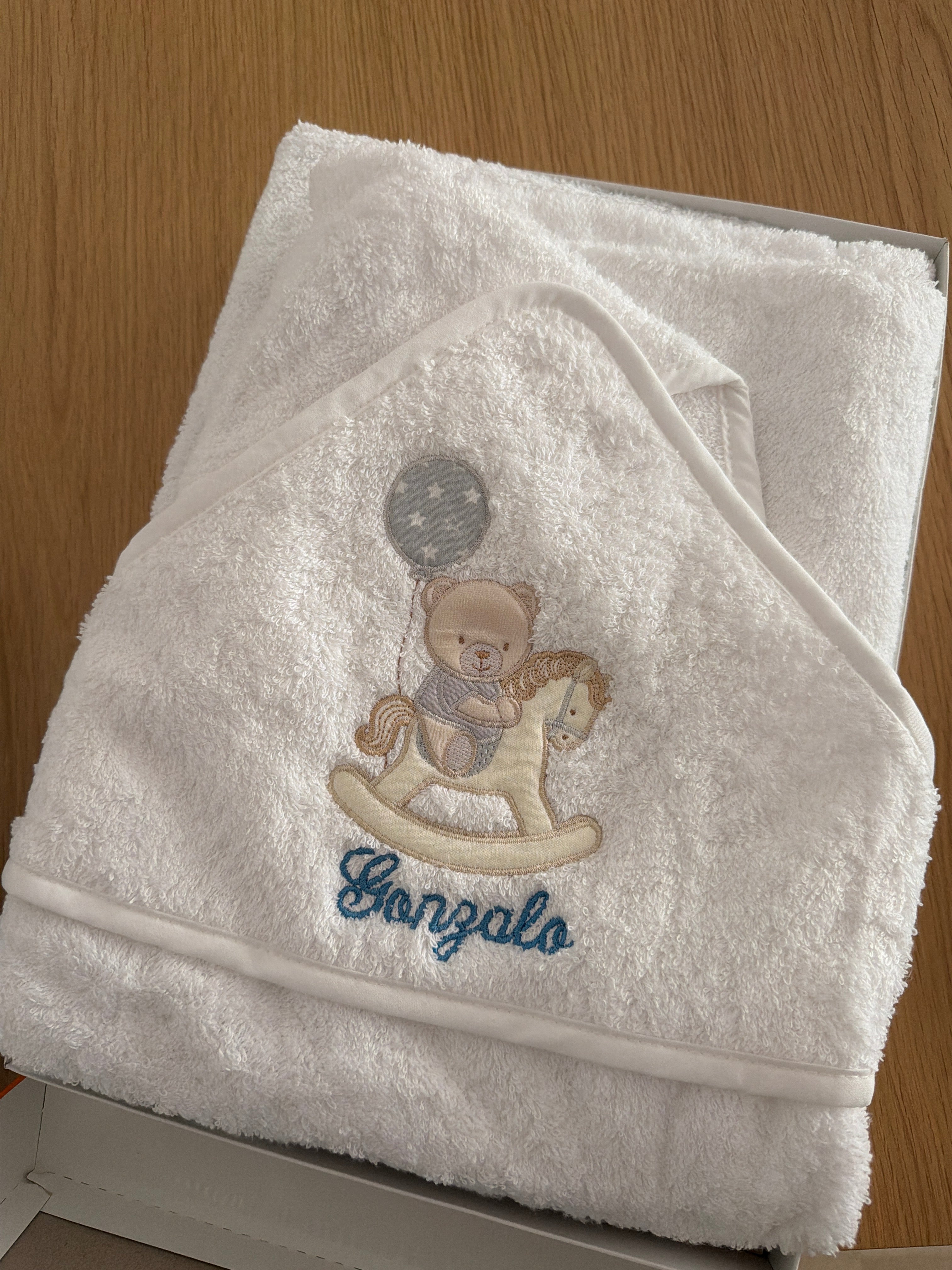 Toalla osito con caballo personalizada o sin personalizar