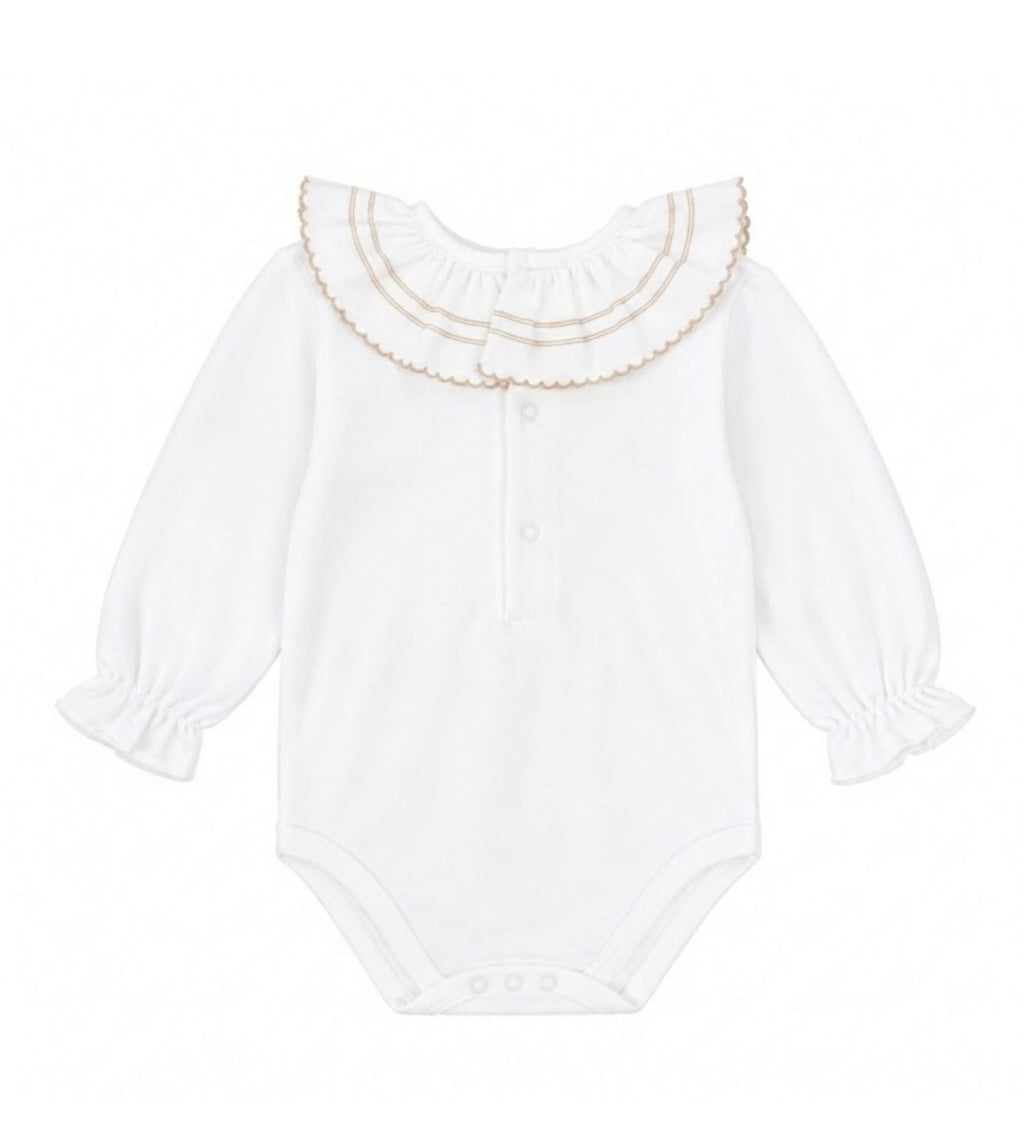 Body cuello volante camel