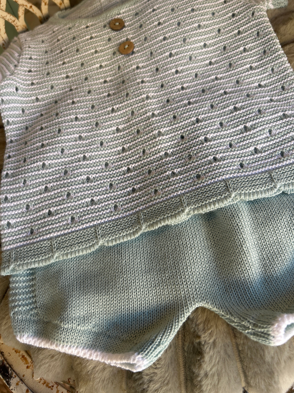 Conjunto hilo verde claro