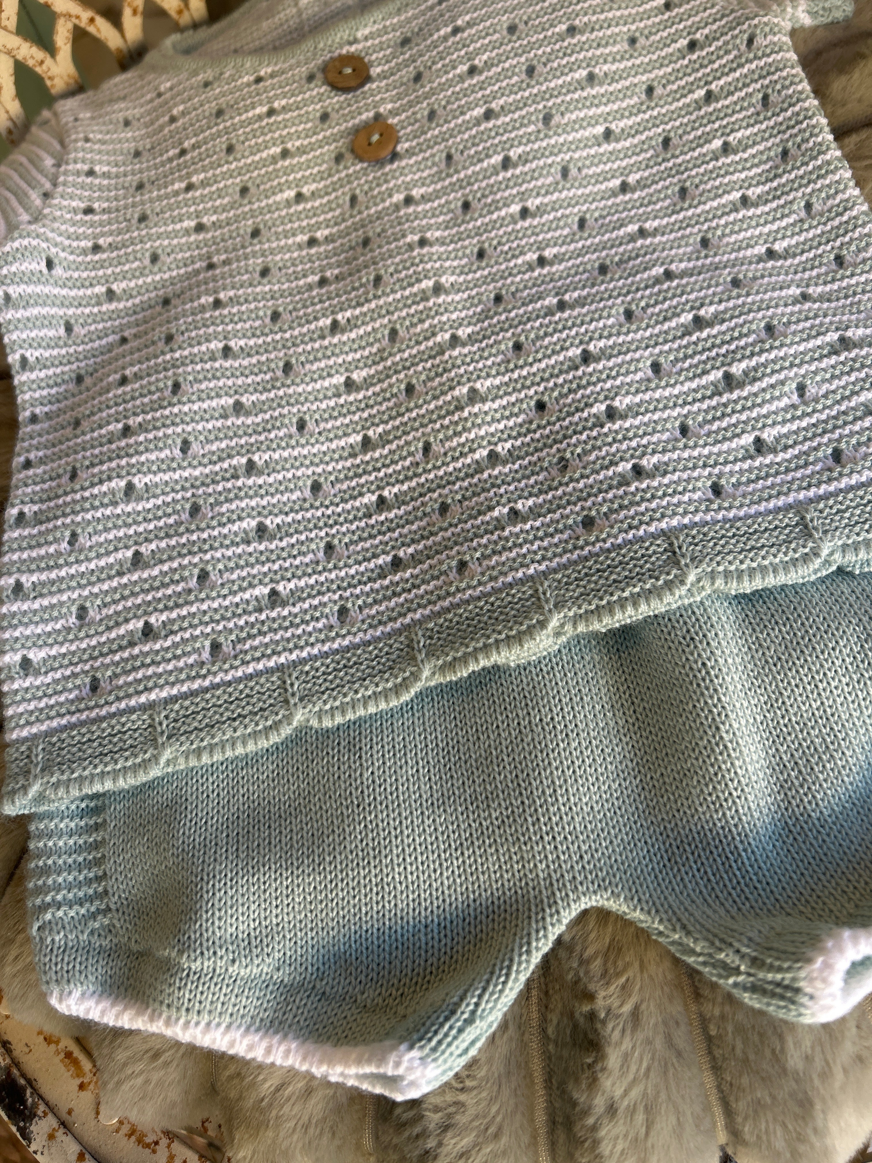 Conjunto hilo verde claro