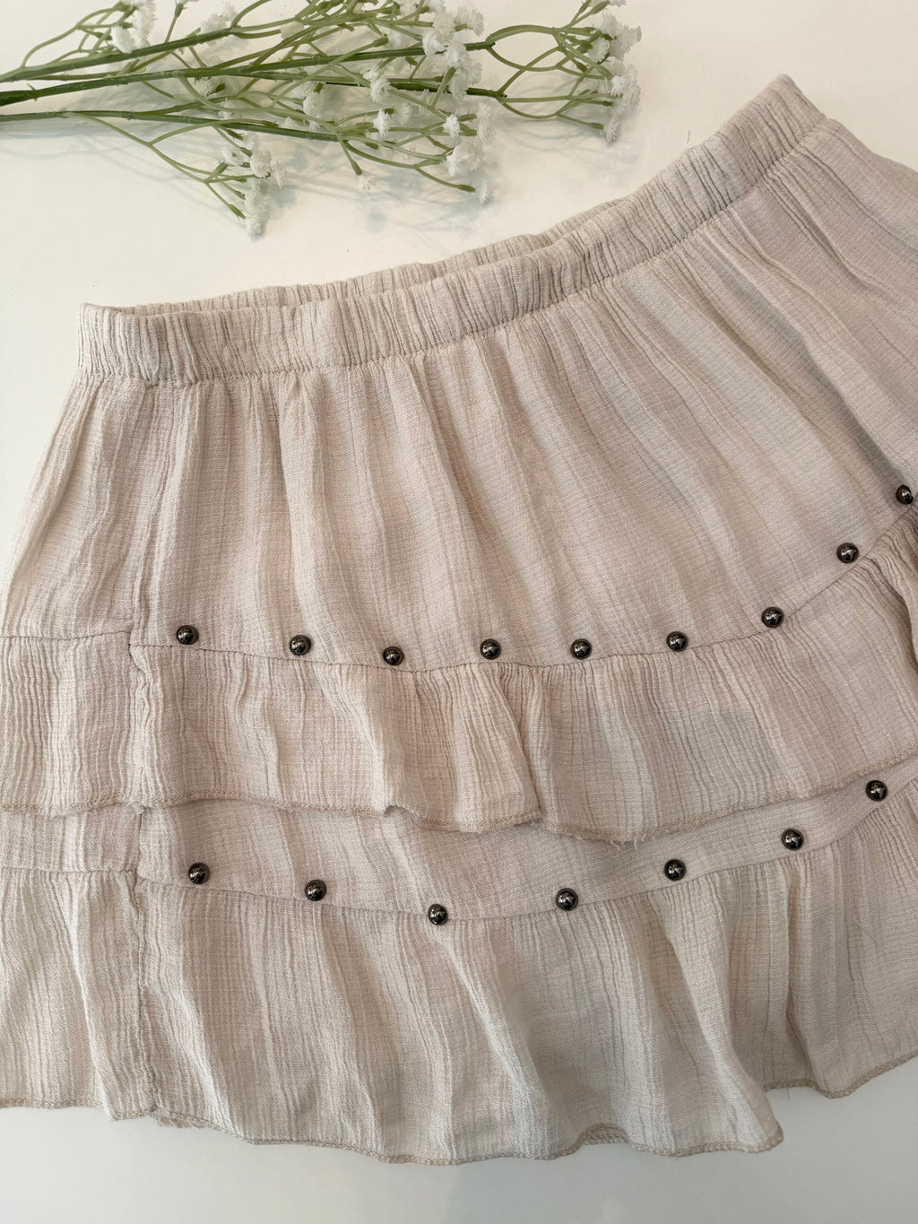 Falda pantalón tachuela camel