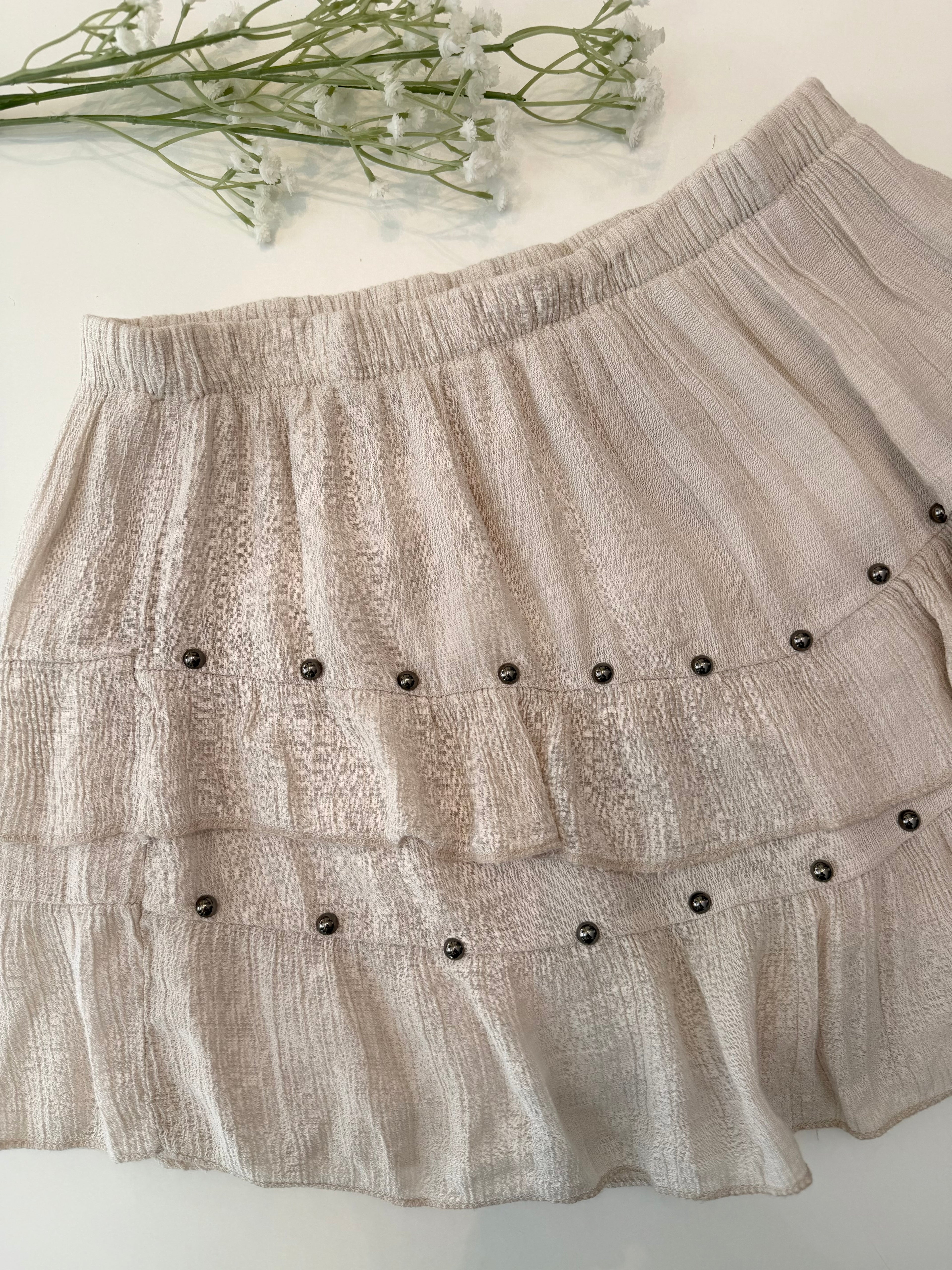 Falda pantalón tachuela camel