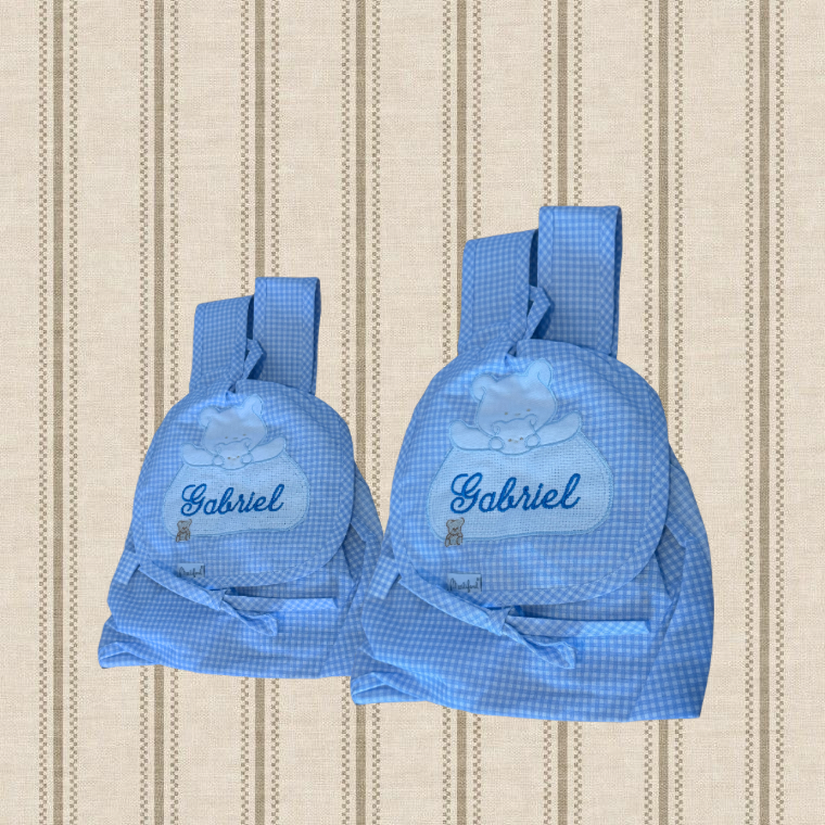 Talega vichy azul