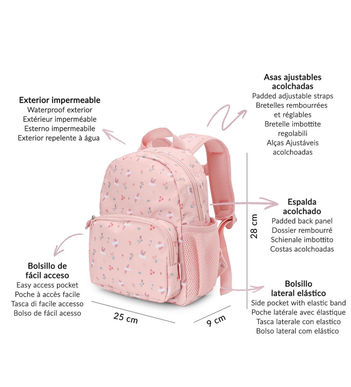 Mochila infantil Blossom Birds