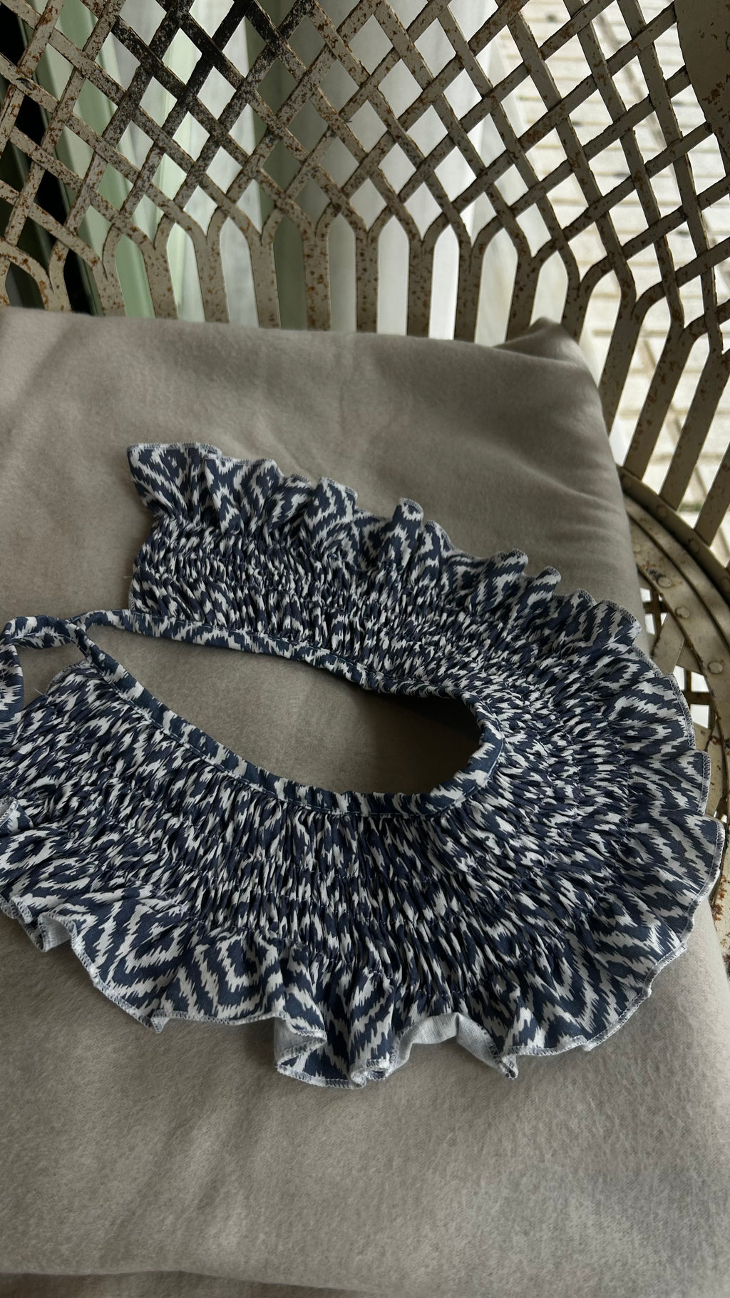 MAXI CUELLO ESTAMPADO AZUL