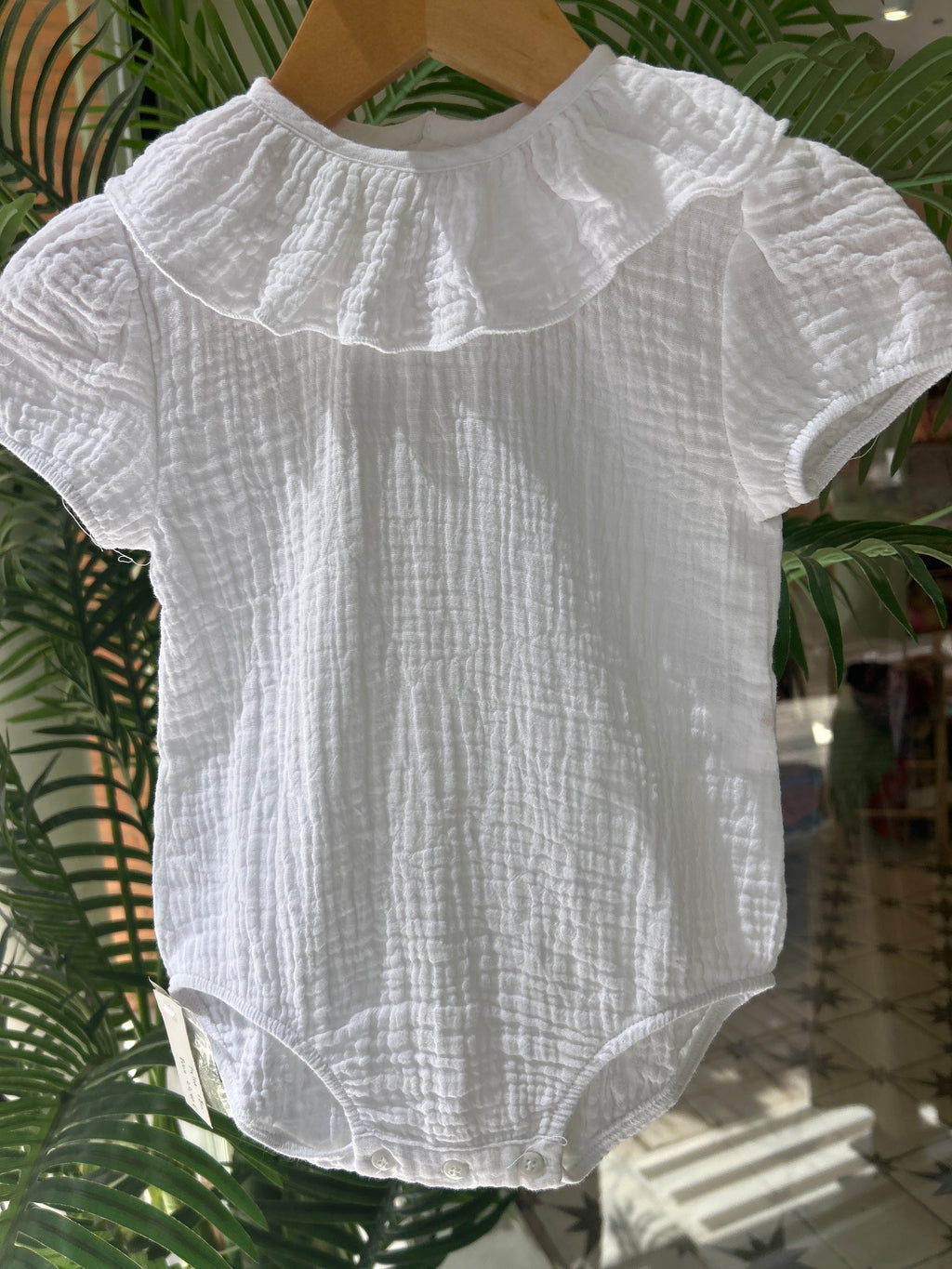 Pelele bambula blanco