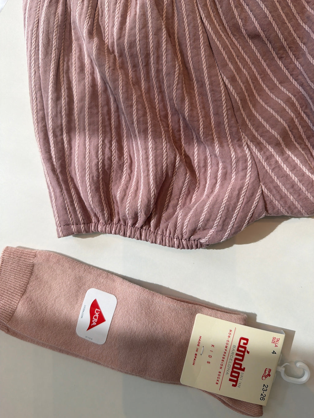 Pantalón corto rayas rosas colección DULCE